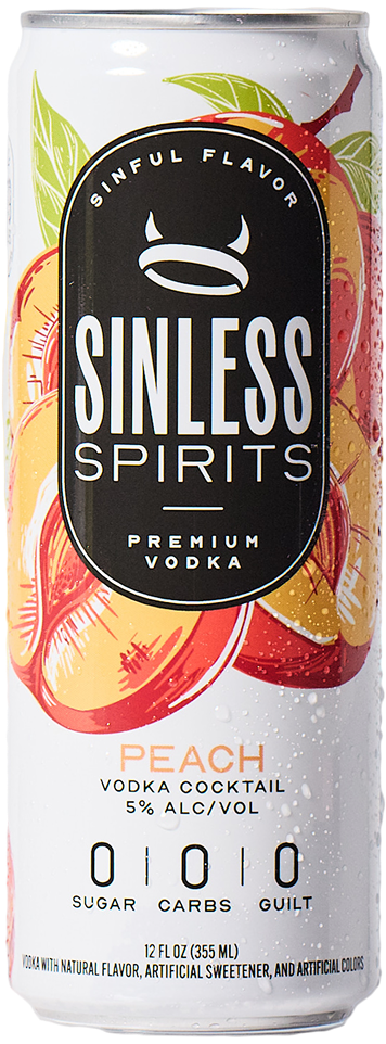 can of sinless spirits peach