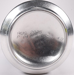 the bottom of a can depicting where an inkjet code can be found